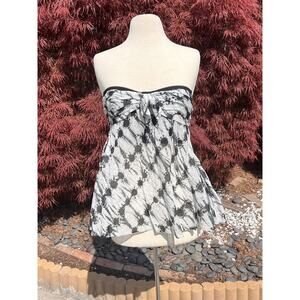 Proenza Schouler Top Womens Size 6 Black & White Corset Sexy Ruched Pleated